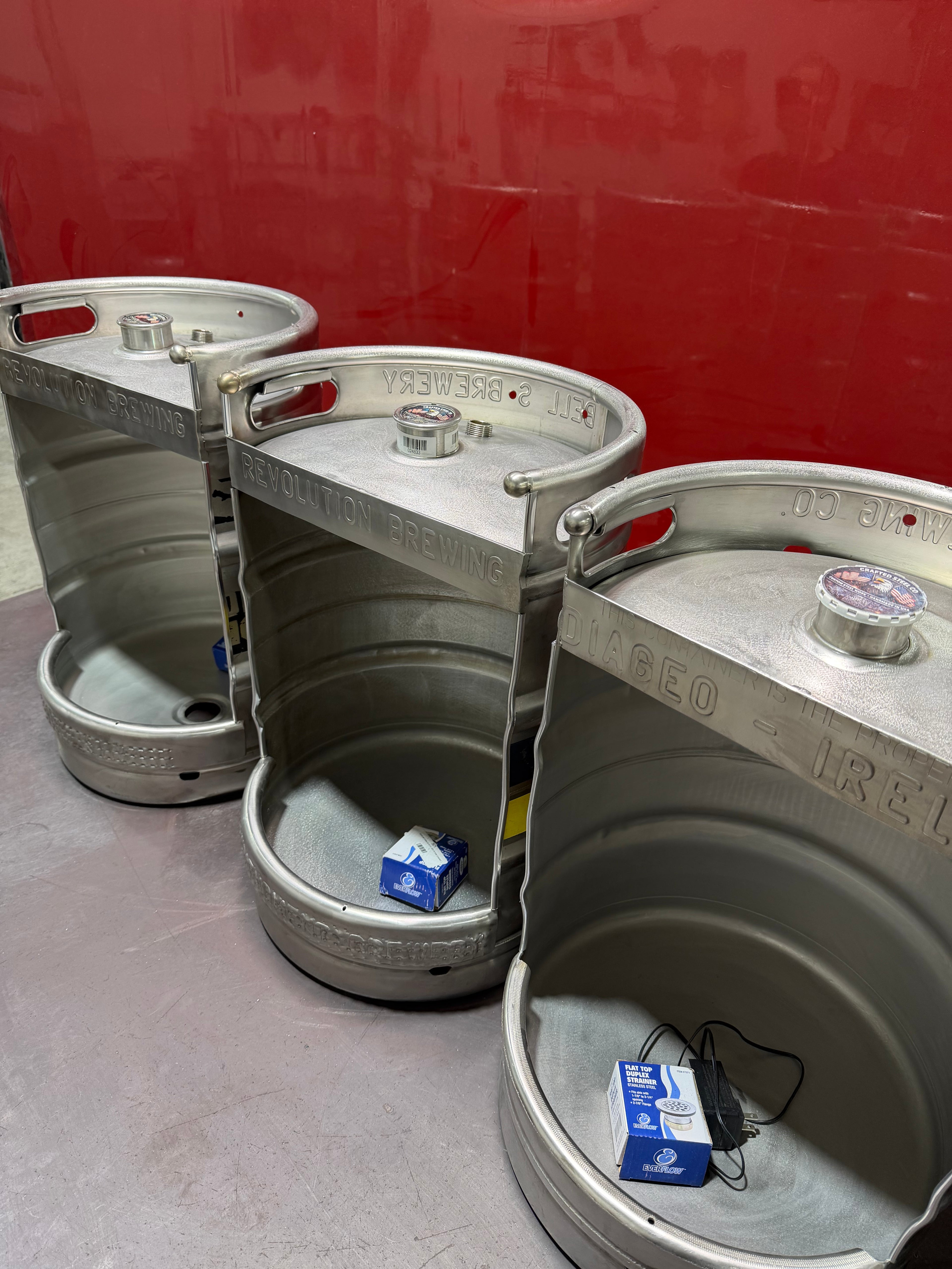 Beer Keg Urinal – Stainless Steel Handmade Industrial Urinal for Man Cave Bar Bathroom