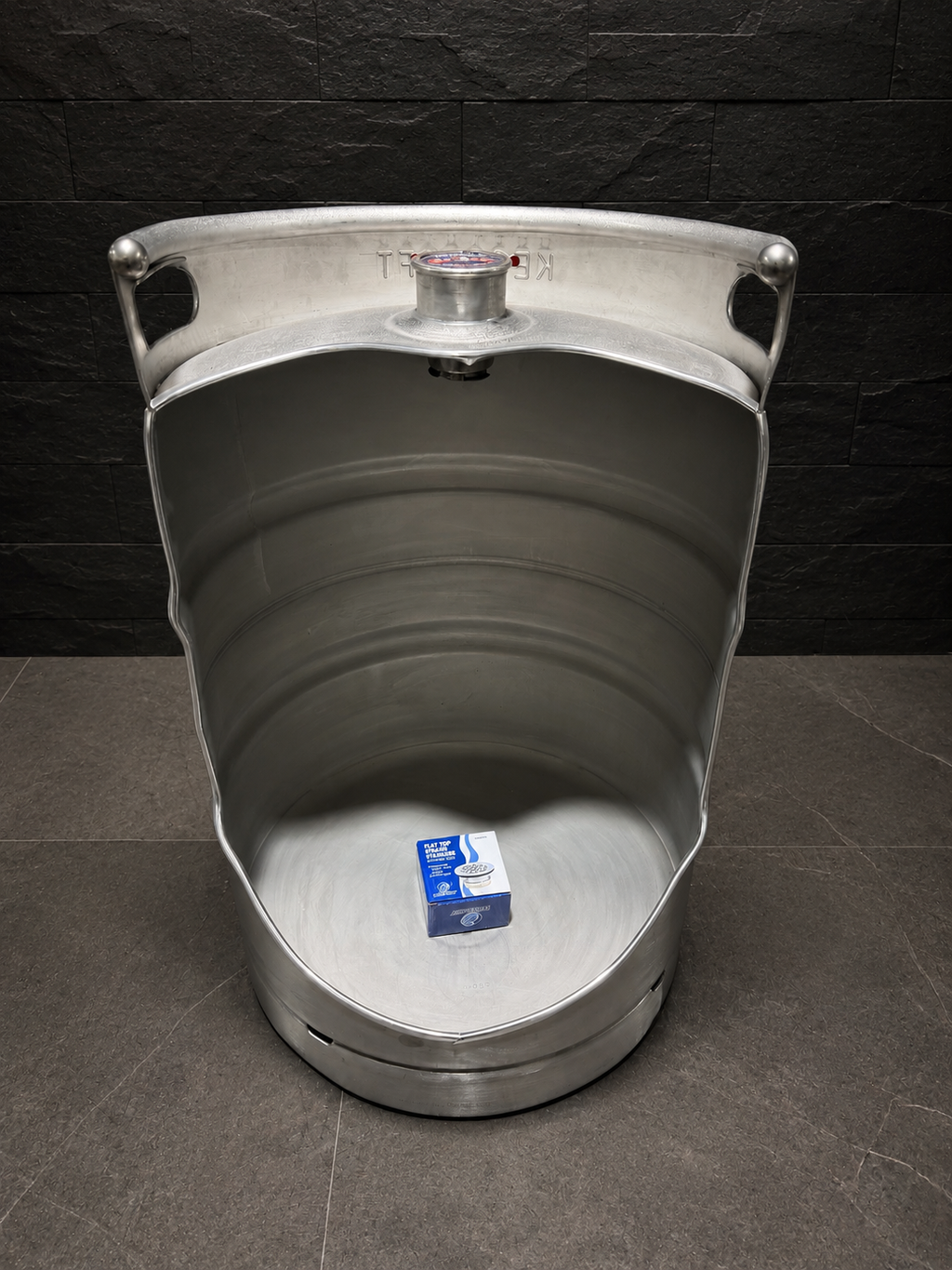Unique Beer Keg Urinal – Industrial Stainless Steel Urinal for Man Cave Bar Decor – Wall Mounted