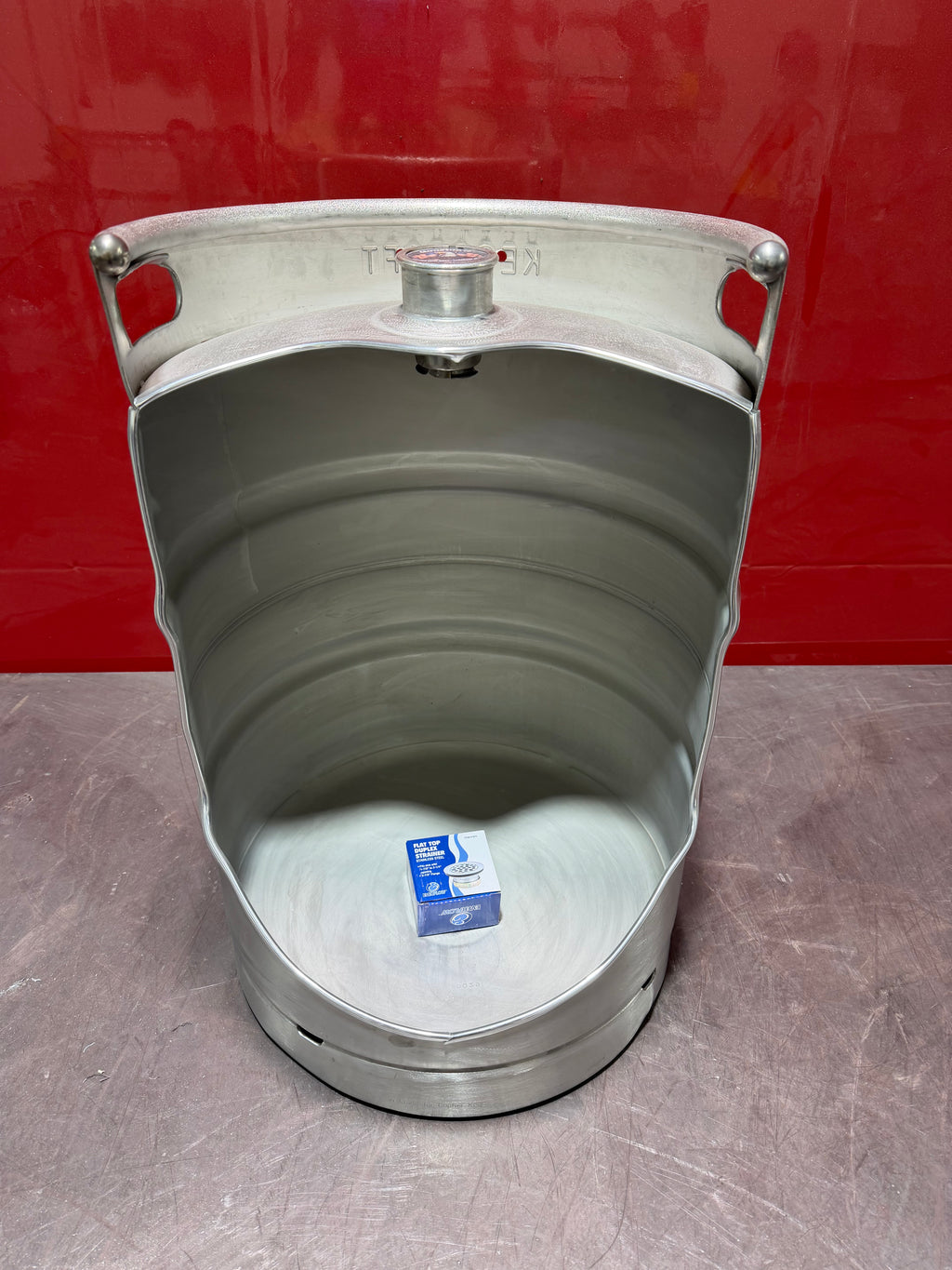 Unique Beer Keg Urinal – Industrial Stainless Steel Urinal for Man Cave Bar Decor – Wall Mounted