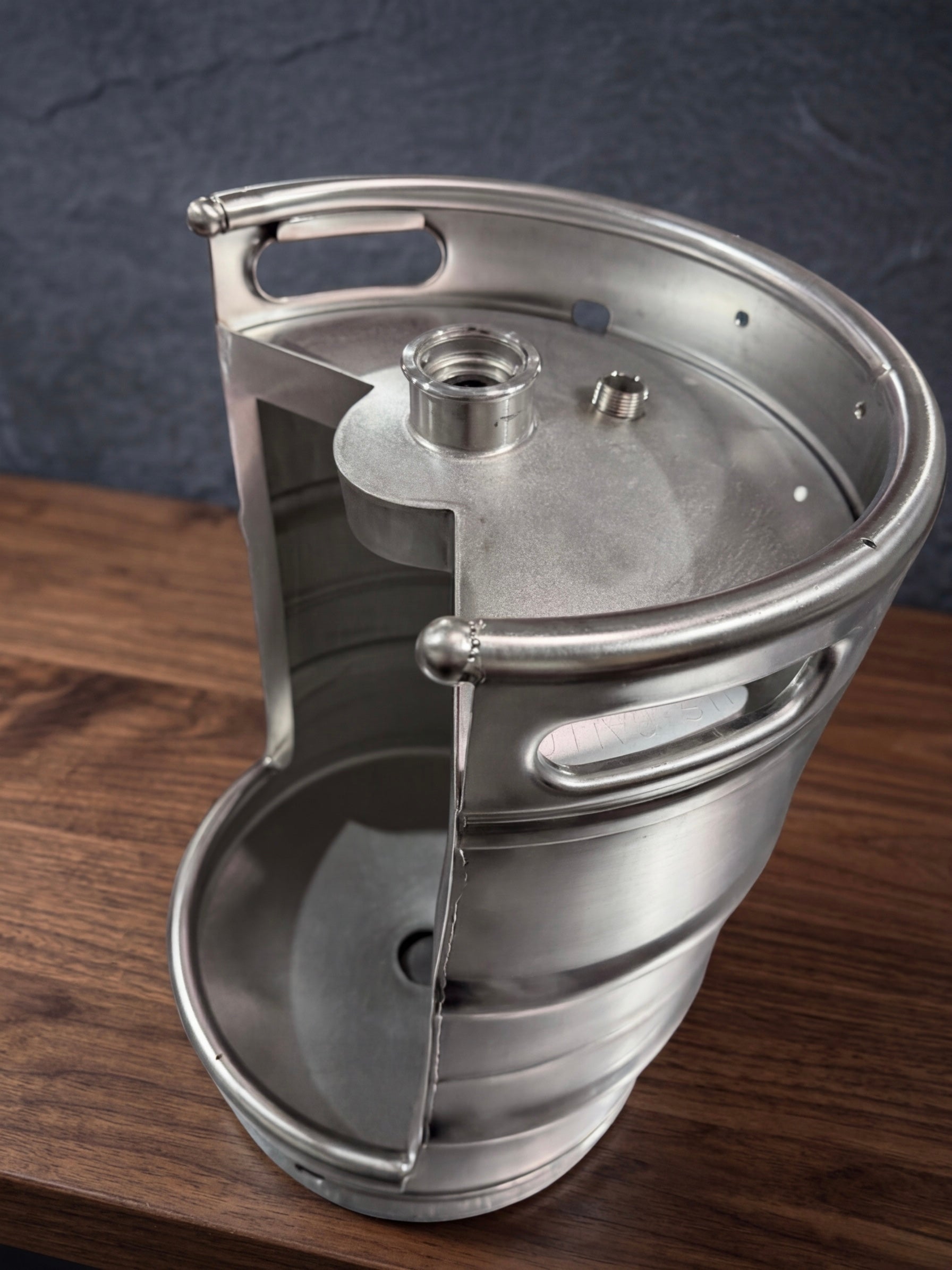 Beer Keg Premium Urinal – Stainless Steel Industrial Urinal for Man Cave and Bar Bathroom