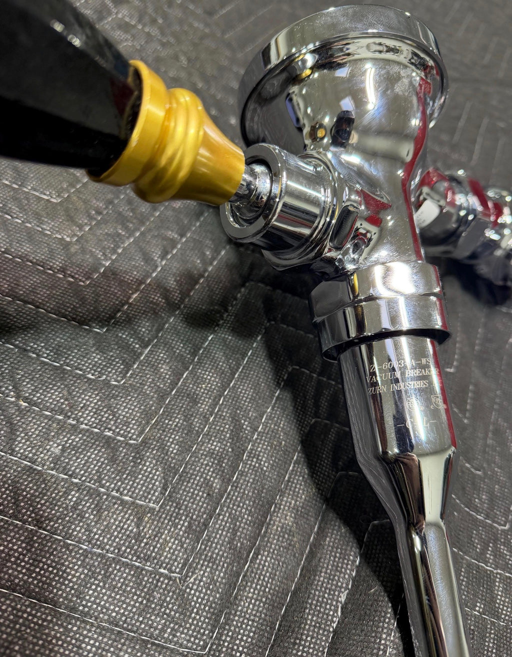 Custom Urinal Flush Valve with Beer Tap Handle | Unique Bar & Man Cave Upgrade