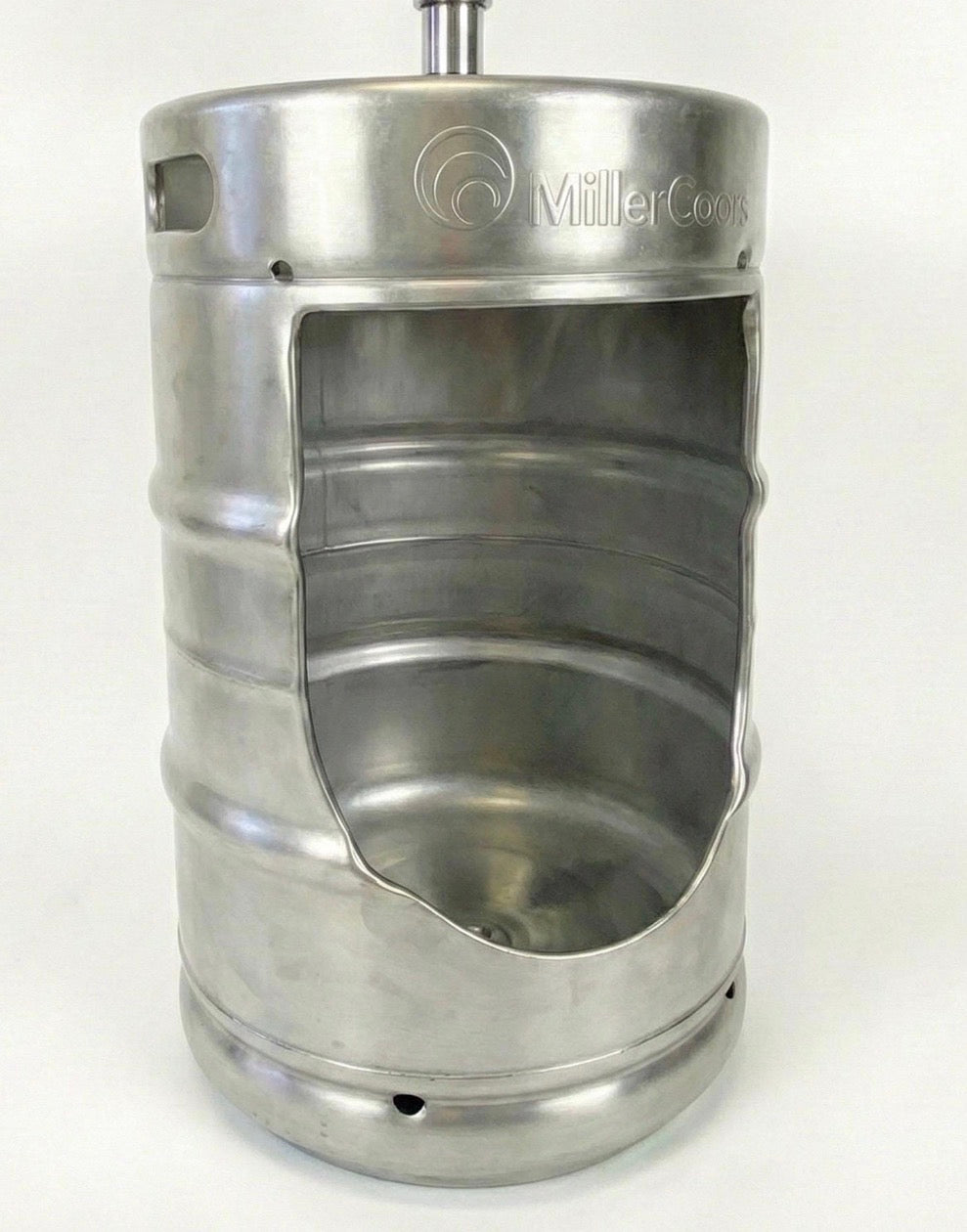 Beer Keg Urinal with Tap Handle – Stainless Steel Wall Mounted Urinal – Man Cave Bar Bathroom Decor
