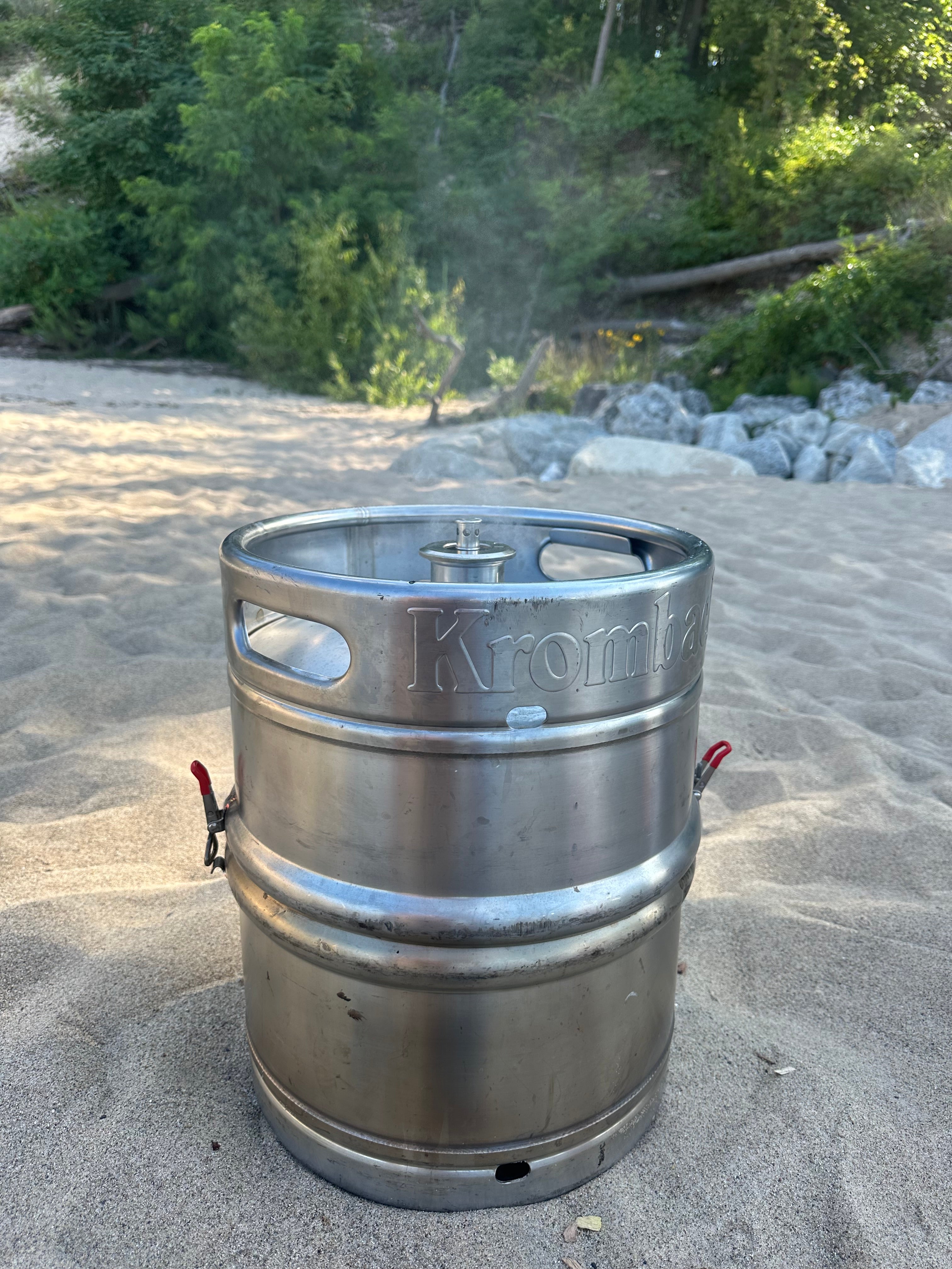 5-in-1 Beer Keg Grill – Stainless Steel BBQ Fire Pit Smoker Camping Stove Portable Outdoor Grill