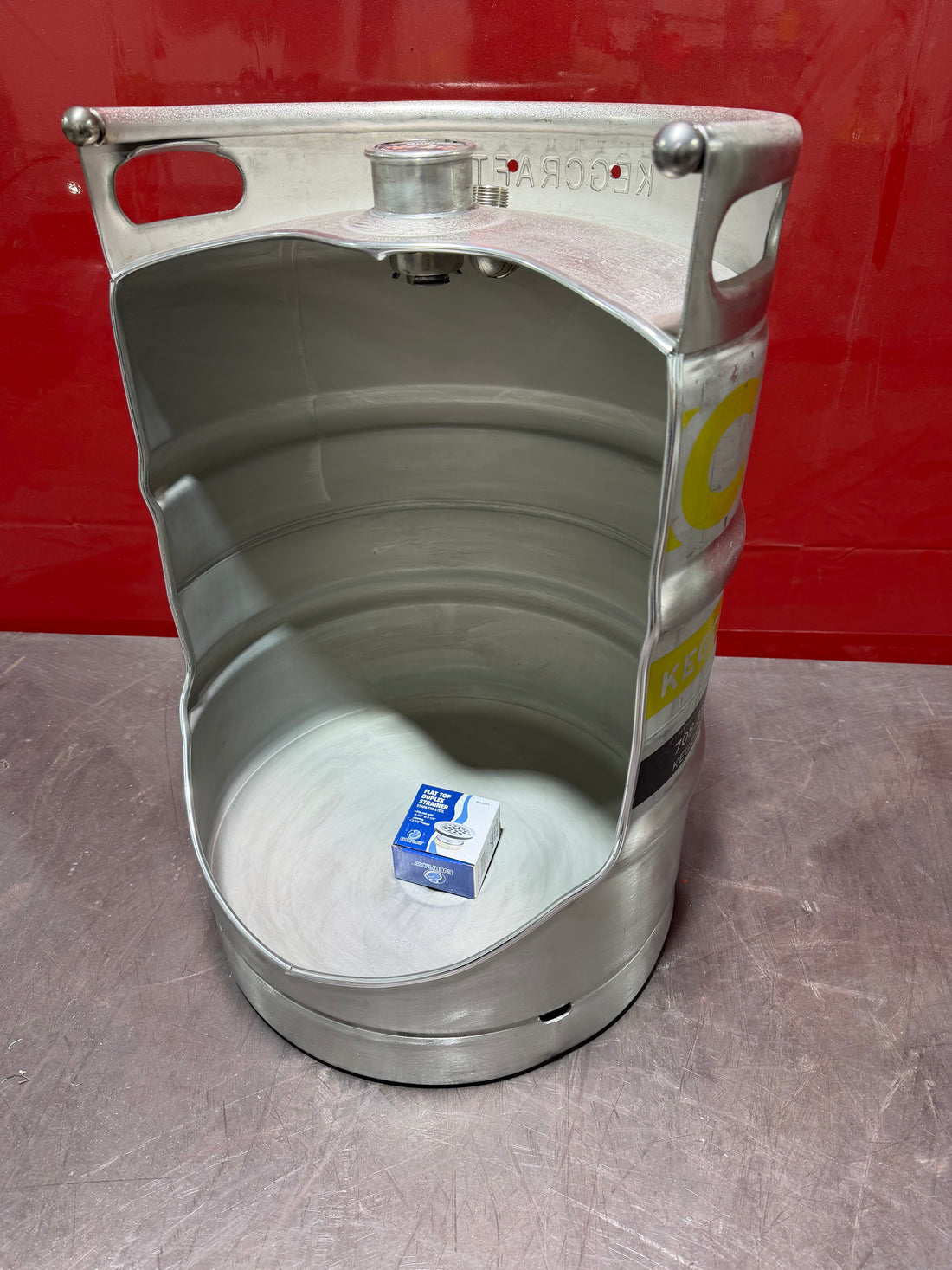 Unique Beer Keg Urinal – Industrial Stainless Steel Urinal for Man Cave Bar Decor – Wall Mounted