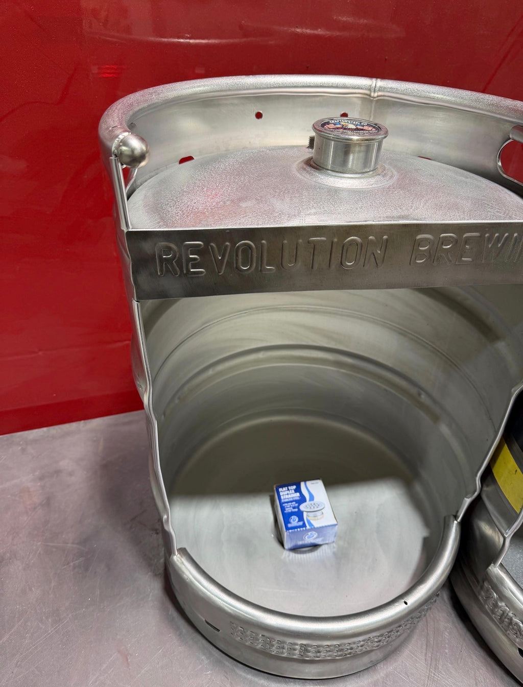 Beer Keg Urinal – Stainless Steel Handmade Industrial Urinal for Man Cave Bar Bathroom