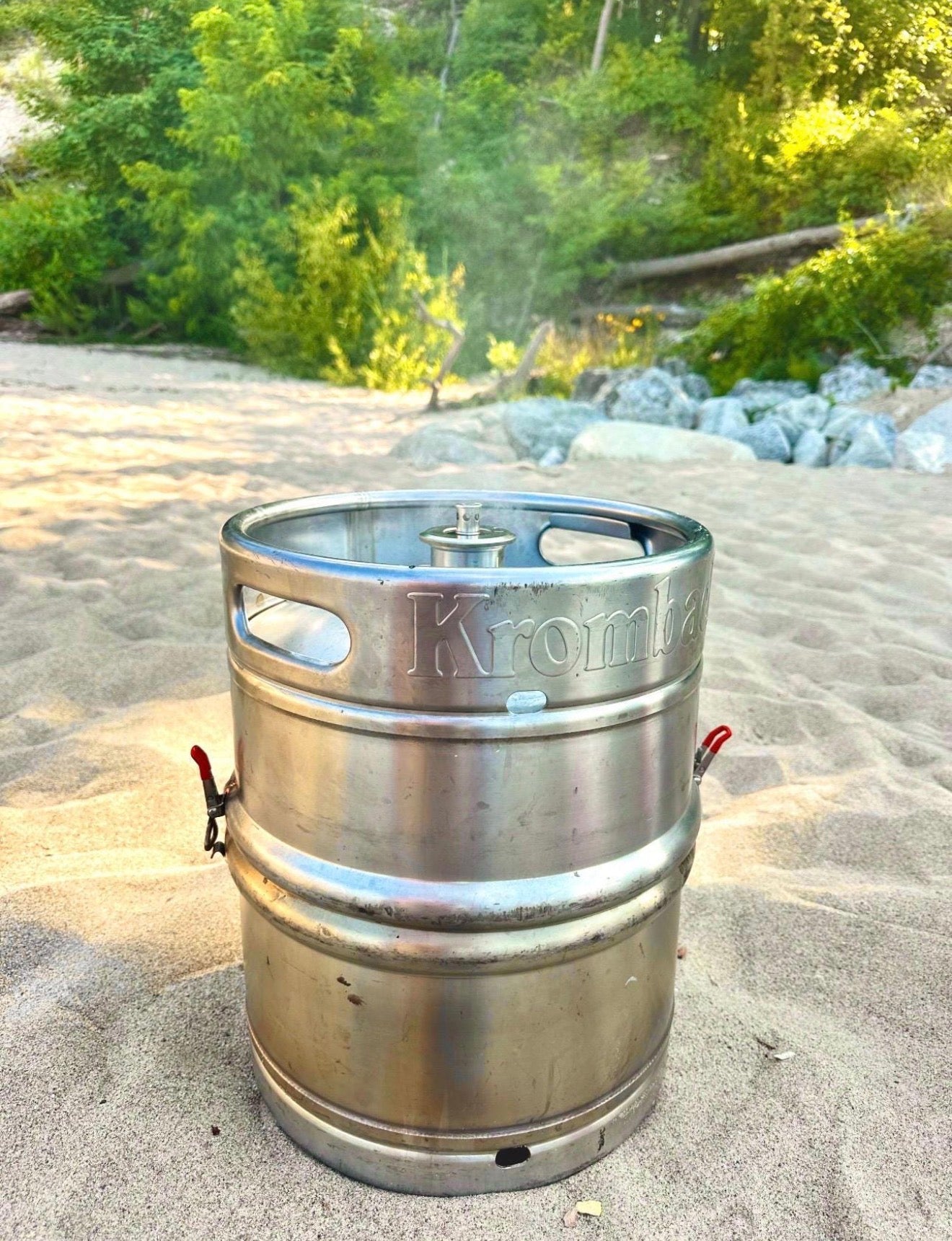 5-in-1 Beer Keg Grill – Stainless Steel BBQ Fire Pit Smoker Camping Stove Portable Outdoor Grill