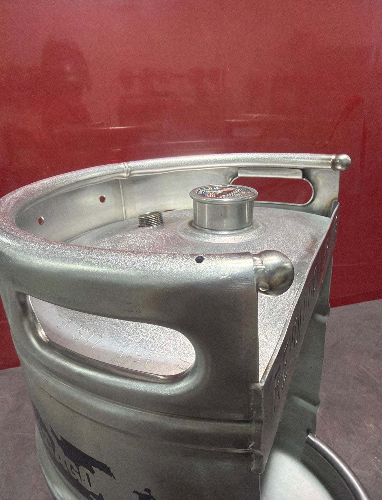 Beer Keg Urinal – Stainless Steel Handmade Industrial Urinal for Man Cave Bar Bathroom