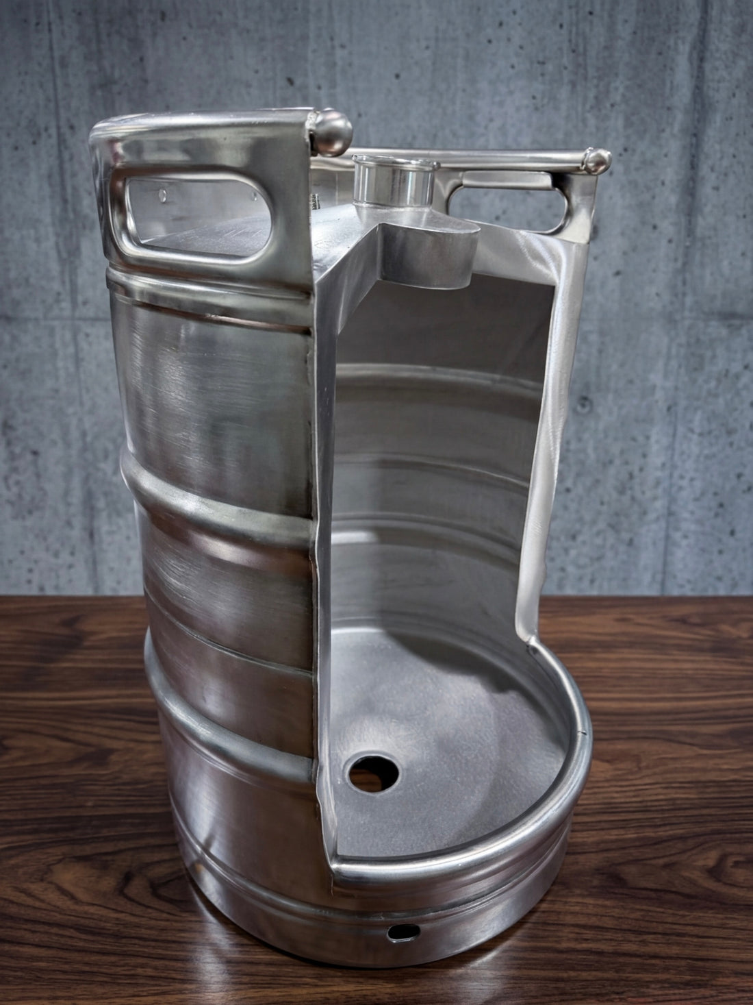 Beer Keg Premium Urinal – Stainless Steel Industrial Urinal for Man Cave and Bar Bathroom