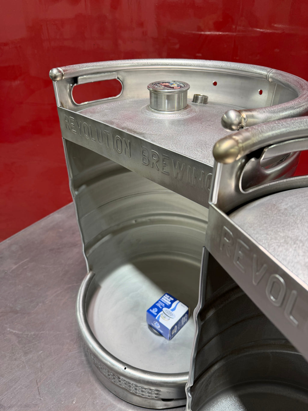 Beer Keg Urinal – Stainless Steel Handmade Industrial Urinal for Man Cave Bar Bathroom