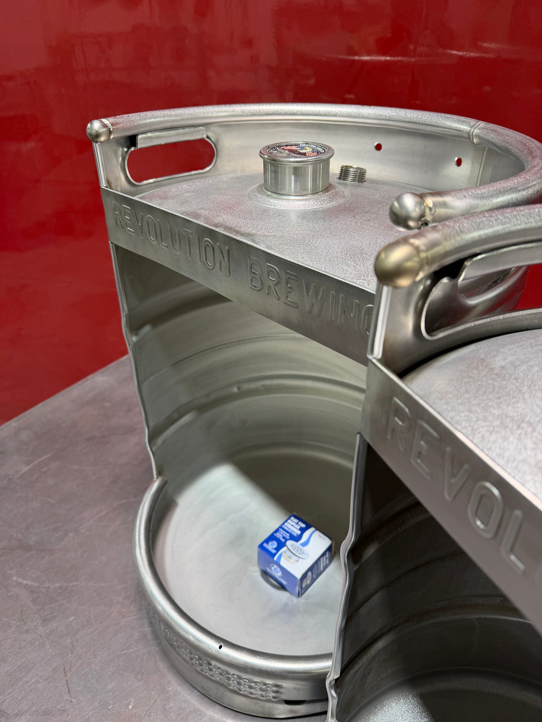 Beer Keg Urinal – Stainless Steel Handmade Industrial Urinal for Man Cave Bar Bathroom