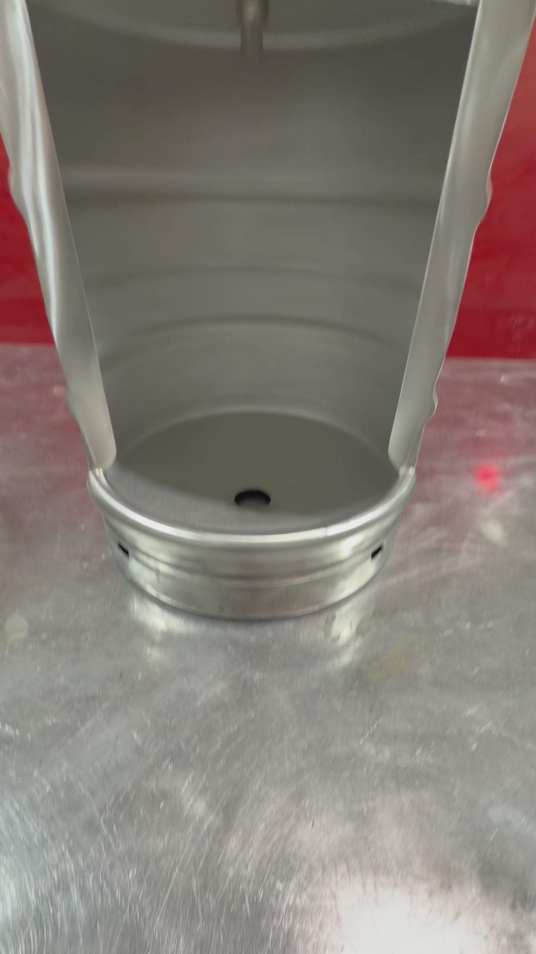 Beer Keg Premium Urinal – Stainless Steel Industrial Urinal for Man Cave and Bar Bathroom